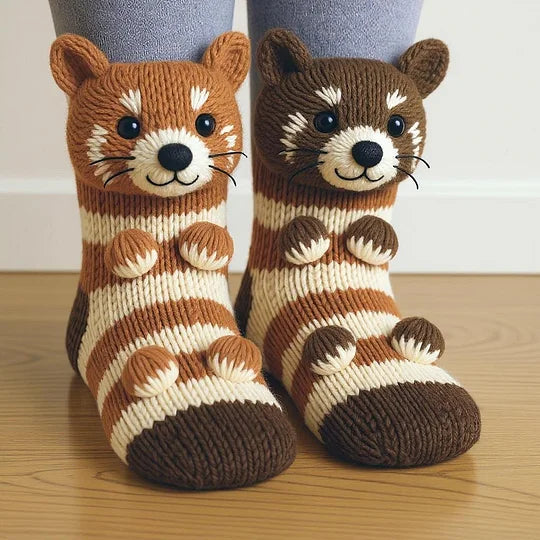 CozyCritters - Knitted Animal Cozy Socks
