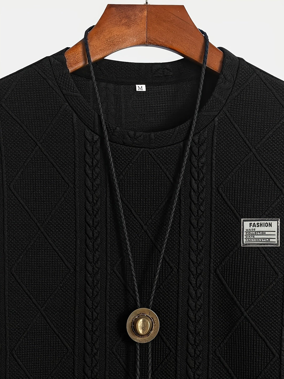 Lyman - Geometric Patterned Long Sleeve Hoodie