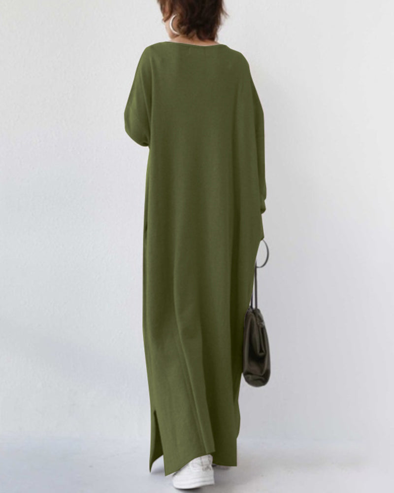 Bonita - Fashionable Long Sleeve V-Neck Dress