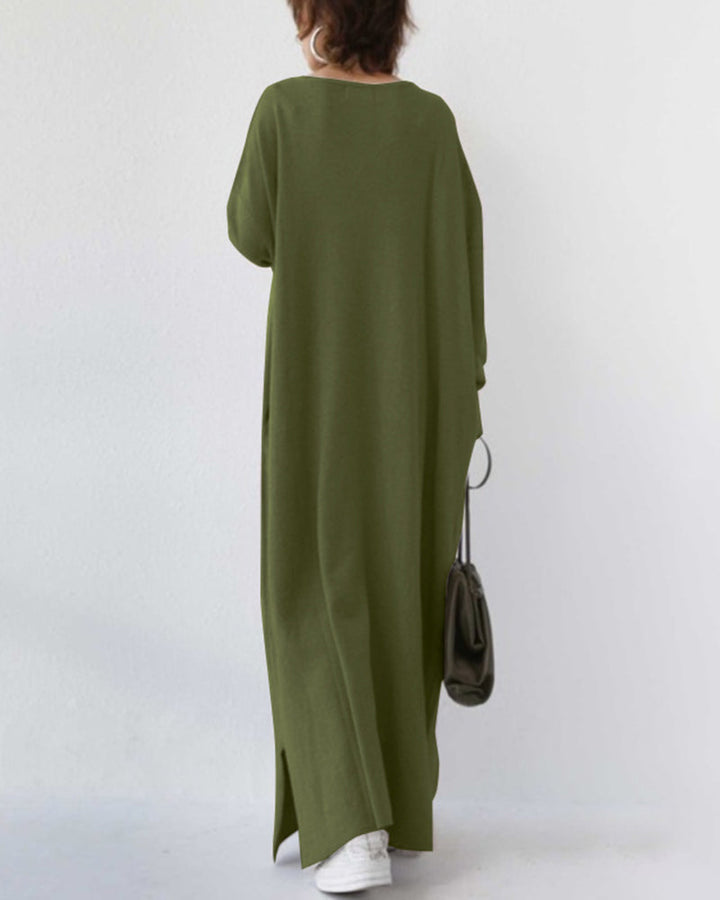 Bonita - Fashionable Long Sleeve V-Neck Dress