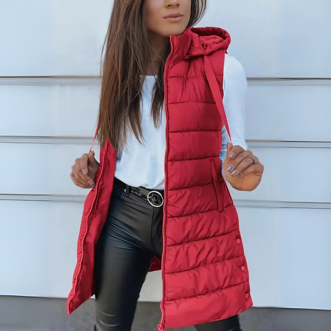 Maurina - Casual Sleeveless Long Puffer Vest