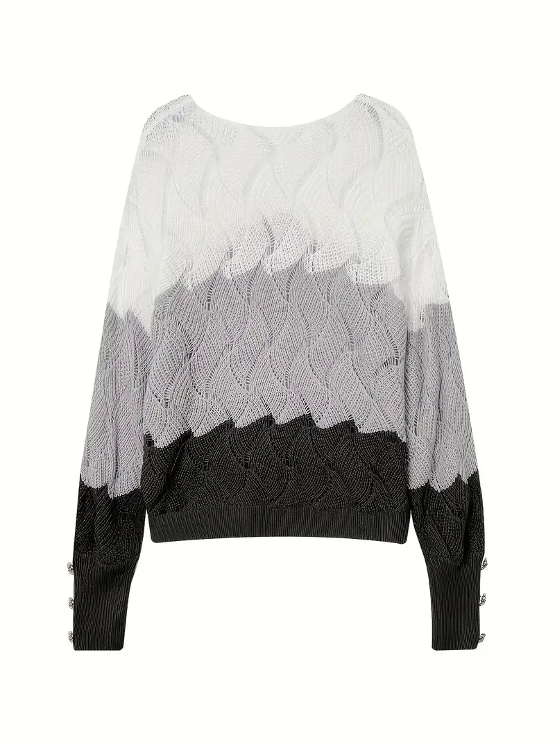 Renilda - Elegant V-Neck Knitted Sweater