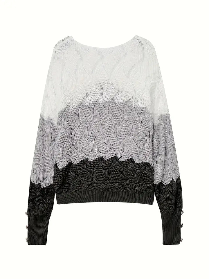 Renilda - Elegant V-Neck Knitted Sweater