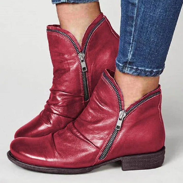 Lianella - Orthopedic Ankle Boots With Zipper