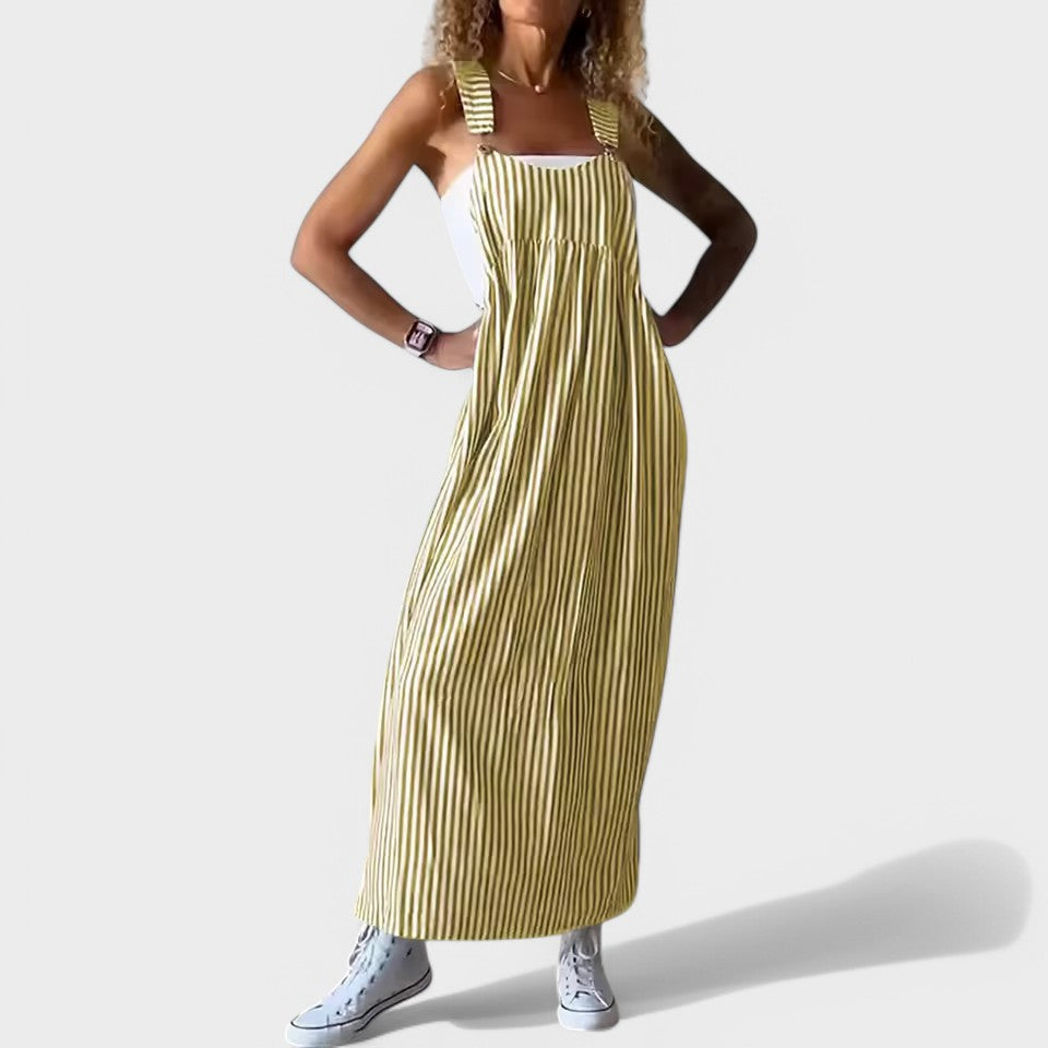 Guzel - Stylish Stripe Print Maxi Dress