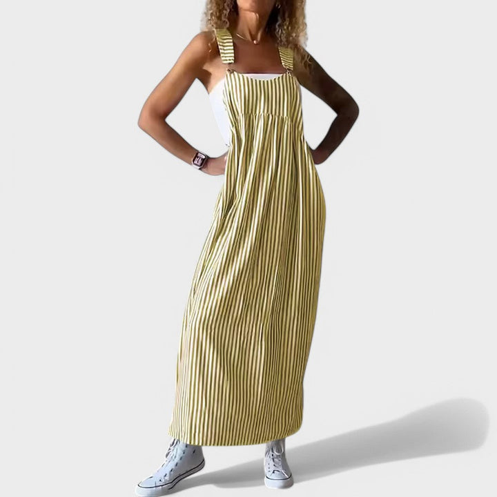 Guzel - Stylish Stripe Print Maxi Dress