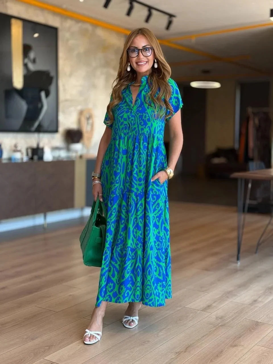 Jubilee - Loose Fit A-line Printed Dress