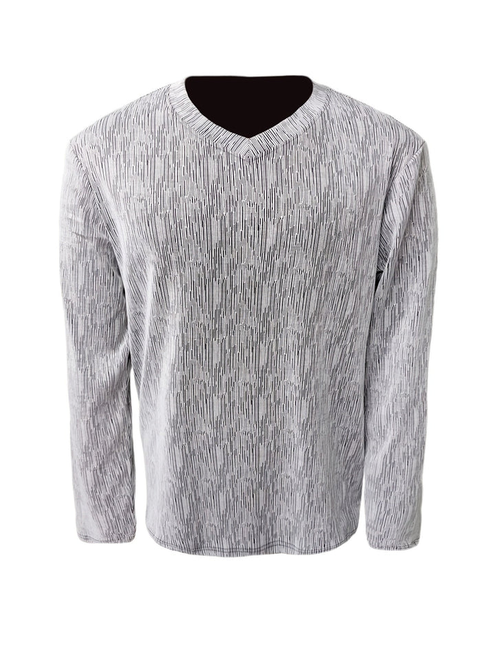 Usher - Slim Fit Long Sleeve V-Neck T-Shirt