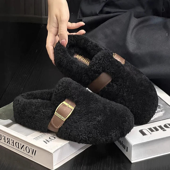 Zilvia - Warm Lambswool Shoes In Fairy Style