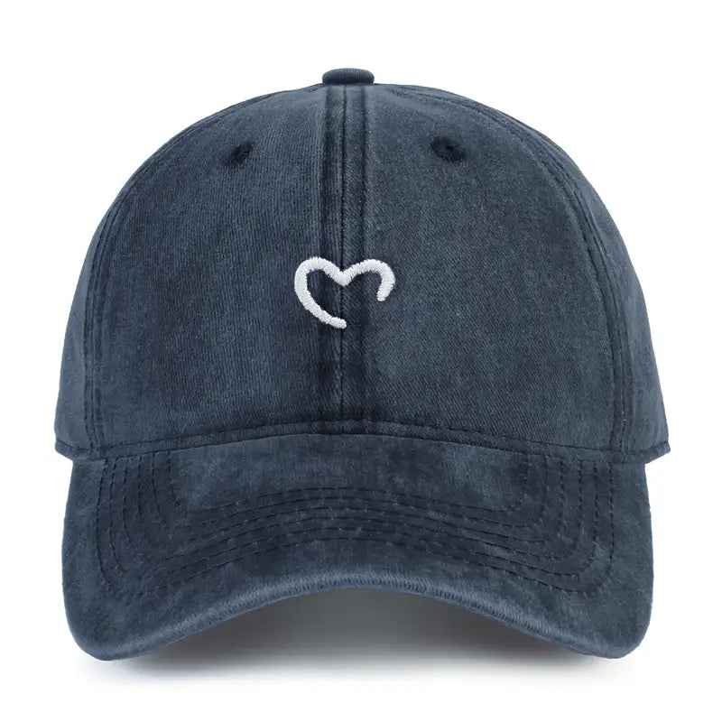 Marlia - Embroidered Heart Stitched Cap