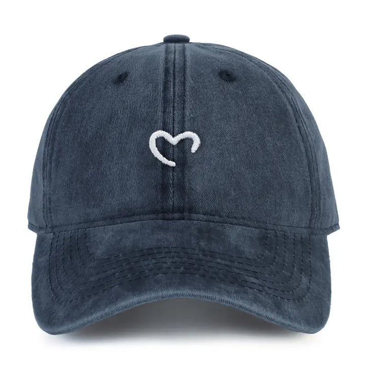Marlia - Embroidered Heart Stitched Cap