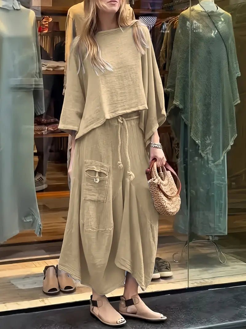 Phonsen - Premium Top And Skirt Set