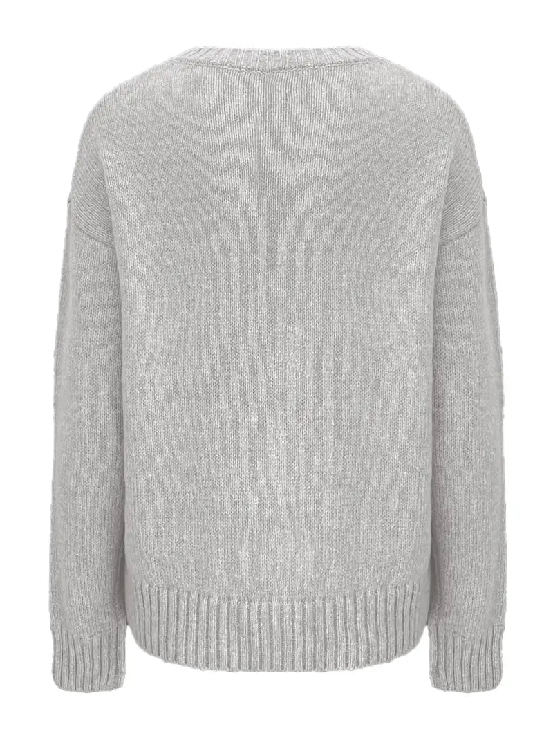 Urvana - Cat Print Long Sleeve Sweater