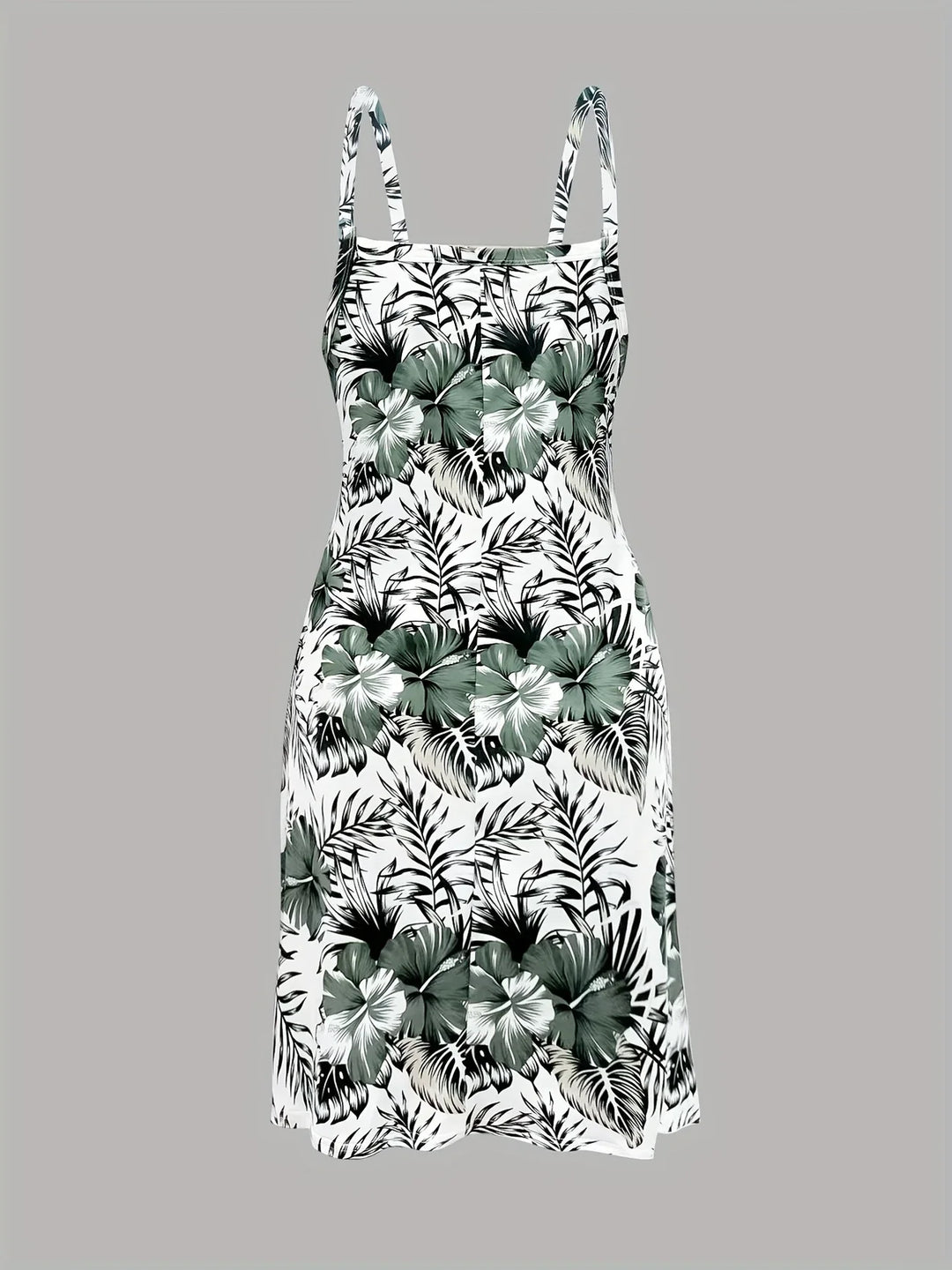 Elfi - Leaf Printed Sleeveless Dress