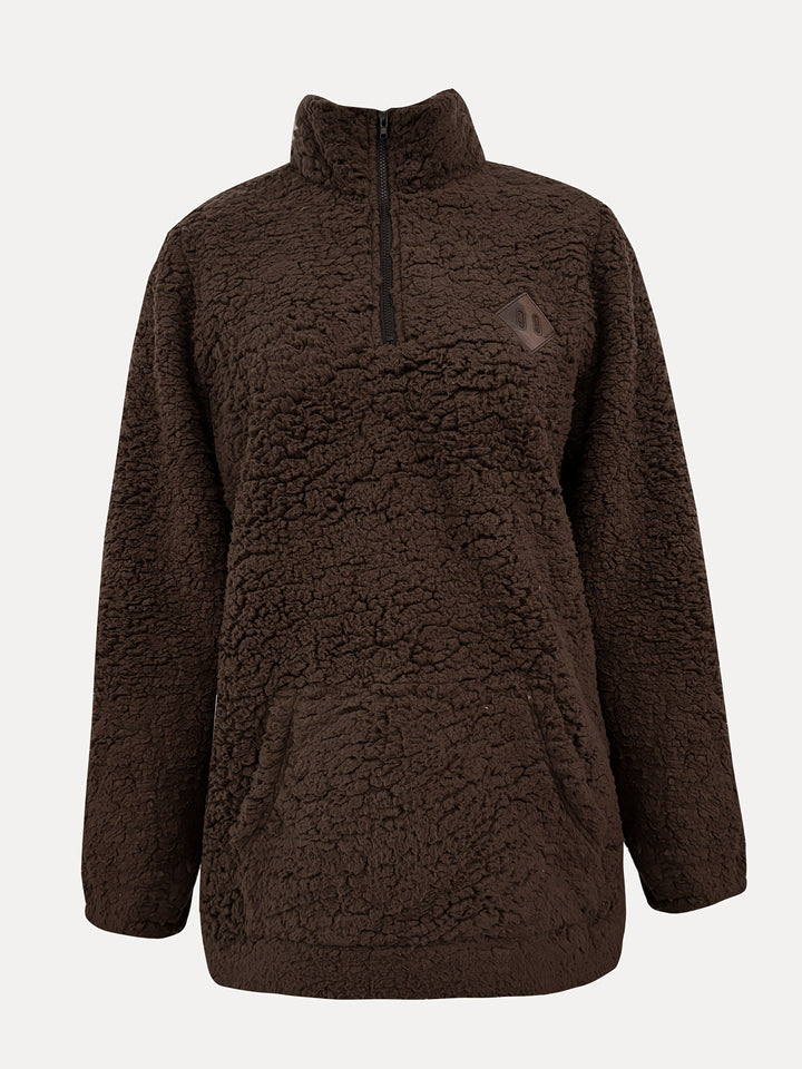 Willemien - Long Sleeve Fleece Zippered Sweatshirt