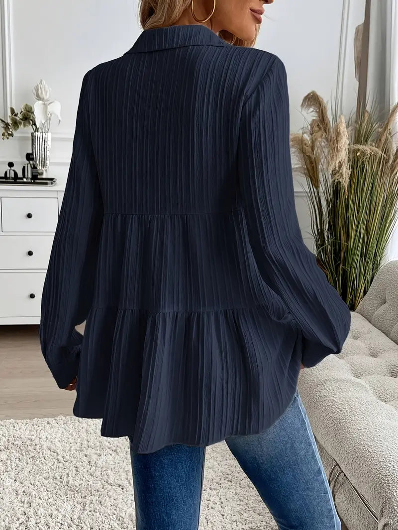 Majlinda - Stylish Long Sleeve Shirt With Button
