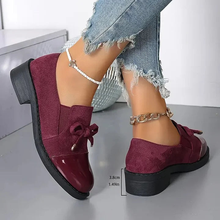 Marvina - Elegant Bow Accent Round Toe Loafer