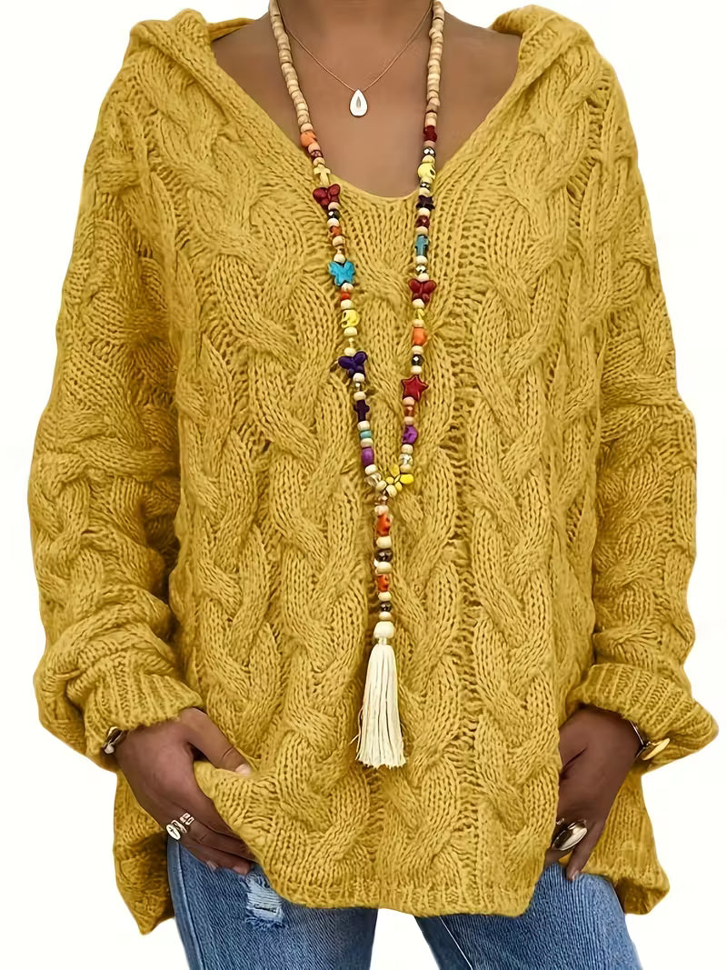 Miette - Casual Long Sleeve Knitted Sweater