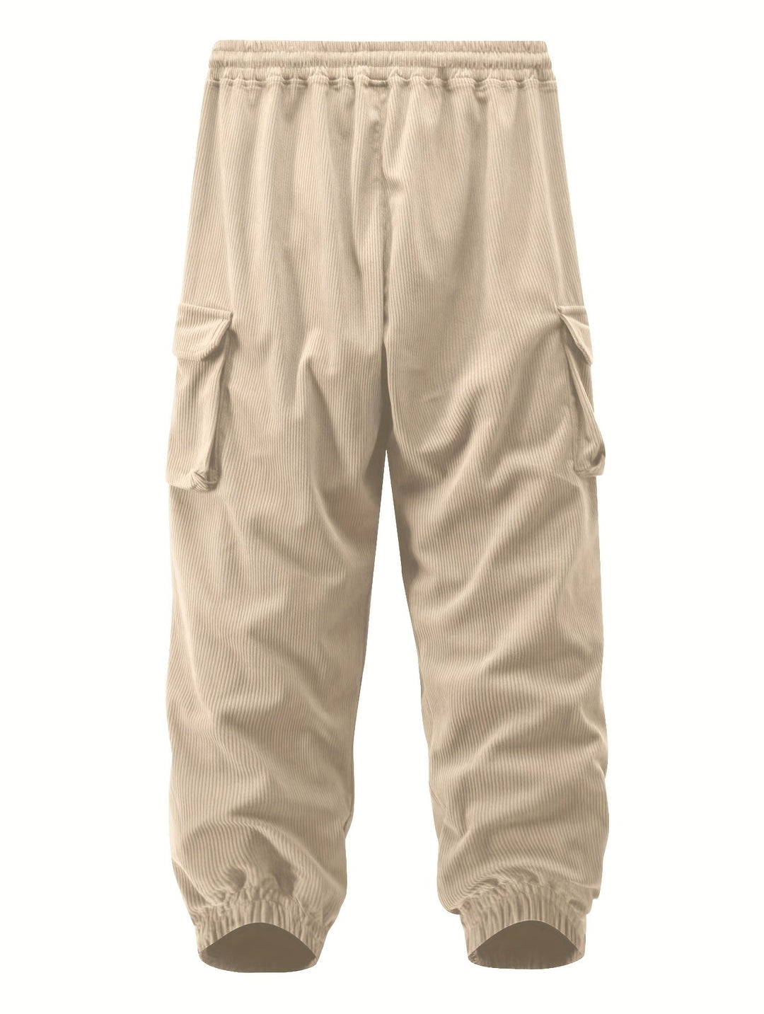 Genevieve - Corduroy Jogger Pants With Drawstring Waist