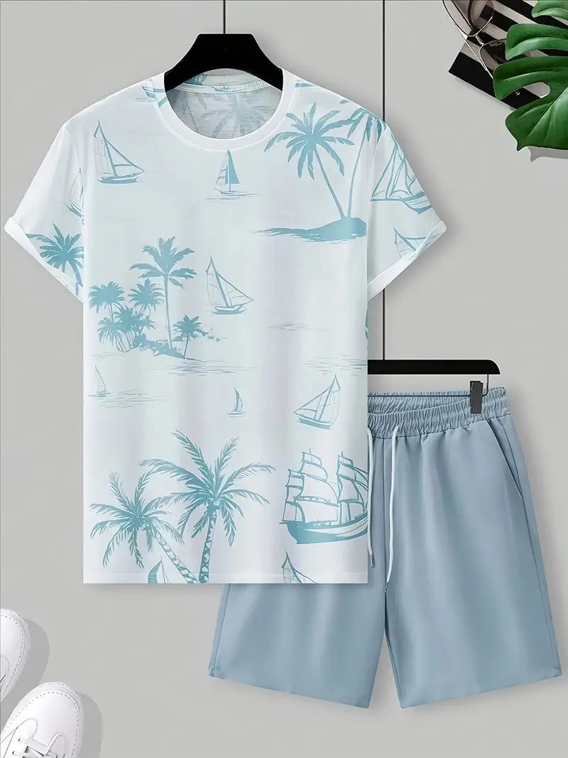 Barea - Elegant Summer Two Piece Printed Set