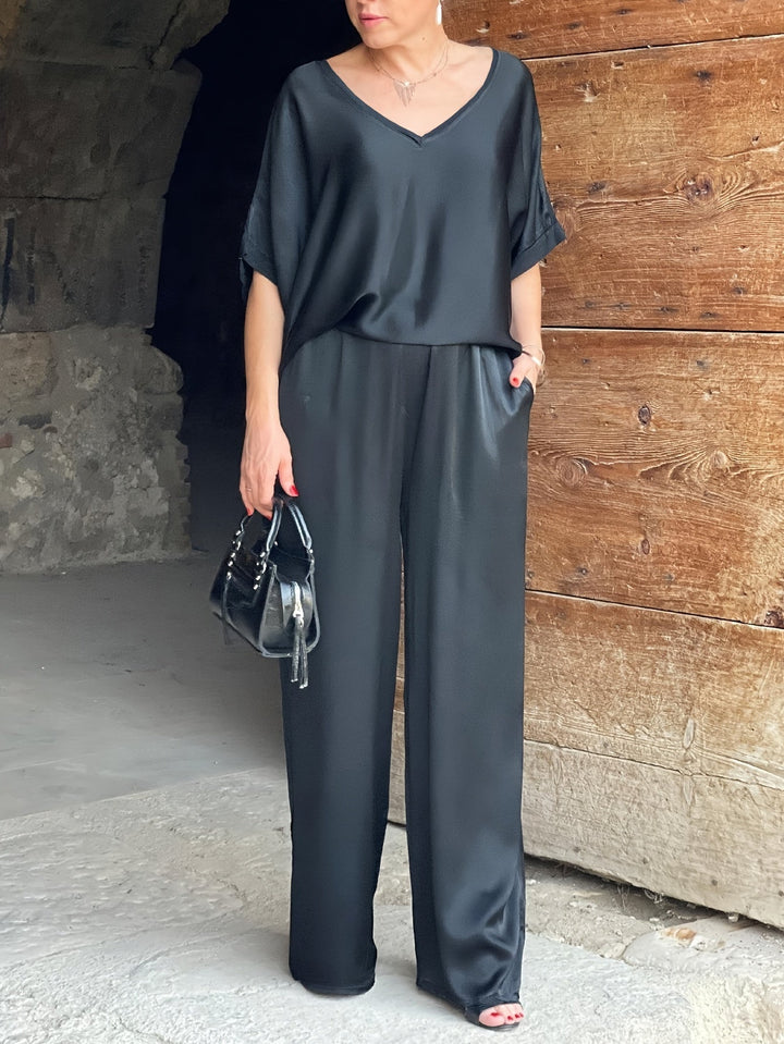 Ashlee - Elegant Short Sleeve Two Piece Set