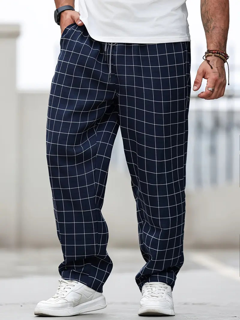 Rodolfo - Breathable Plaid Print Pant