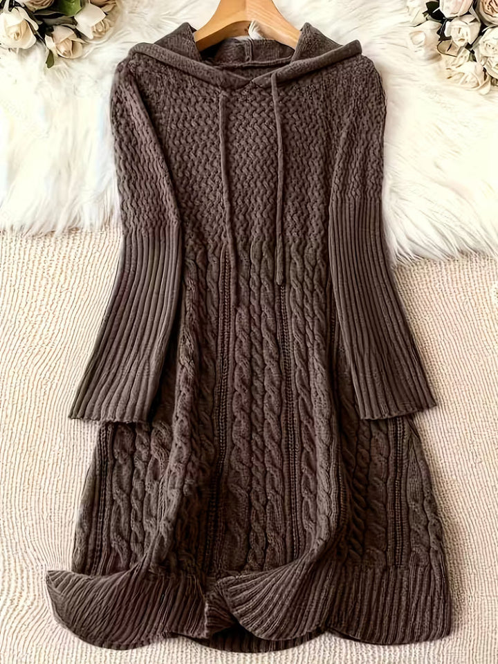 Jakynta - Casual Hooded Sweater Dress