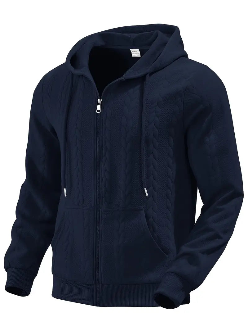 Philipp - Casual Zip Up Hoodie With Long Sleeve