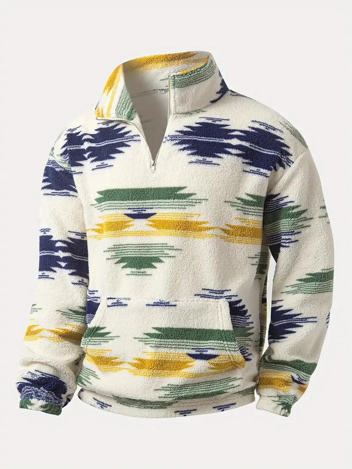 Clinton - Half Zipper And Stand Collar Sweatshirt