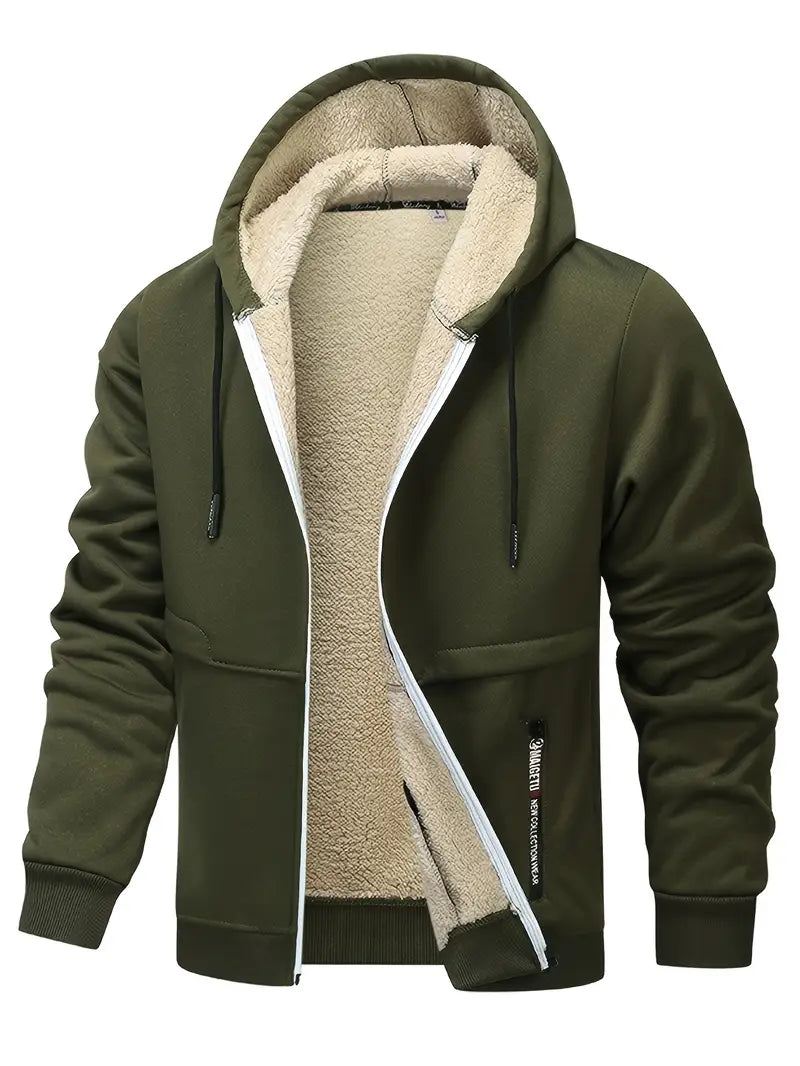 Helge - Casual Long Sleeve Zip-Up Hoodie