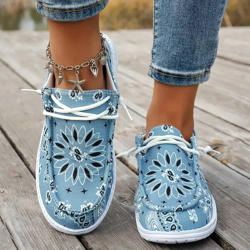 Isavella - Casual Summer Shoes With Floral Pattern