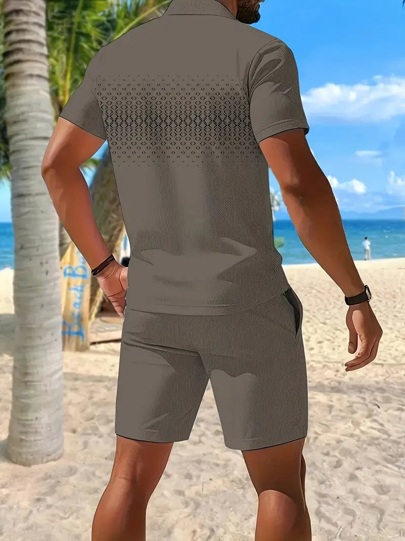 Zackary - Summer Short Sleeve Two Piece Set