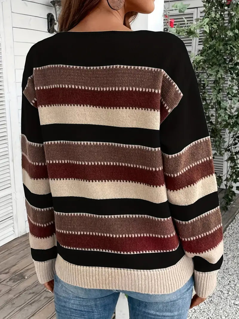 Evdokia - Casual Long Sleeve Sweater