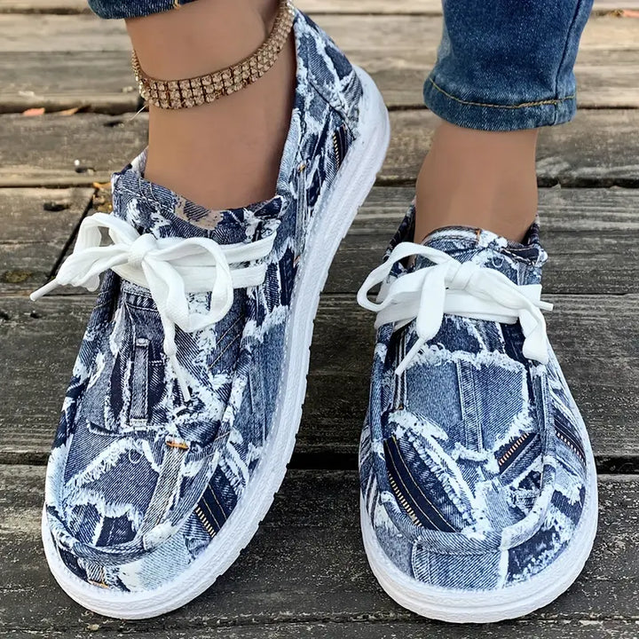 Ulanda - Non Slip Denim Print Sneaker