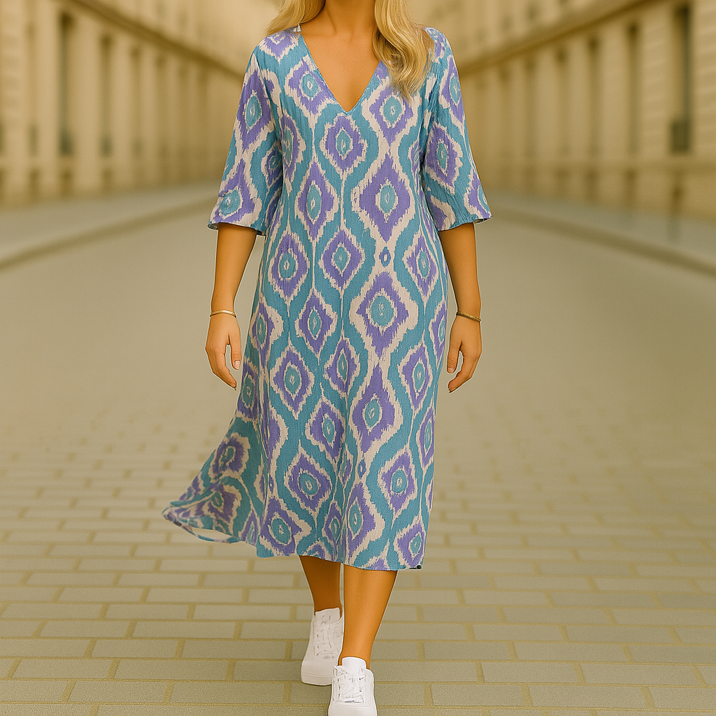 Ghislaine - Bohemian Print Long Dress