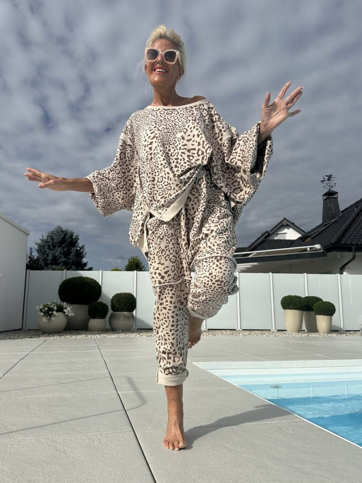 Leenora - Leopard Print Two Piece Set