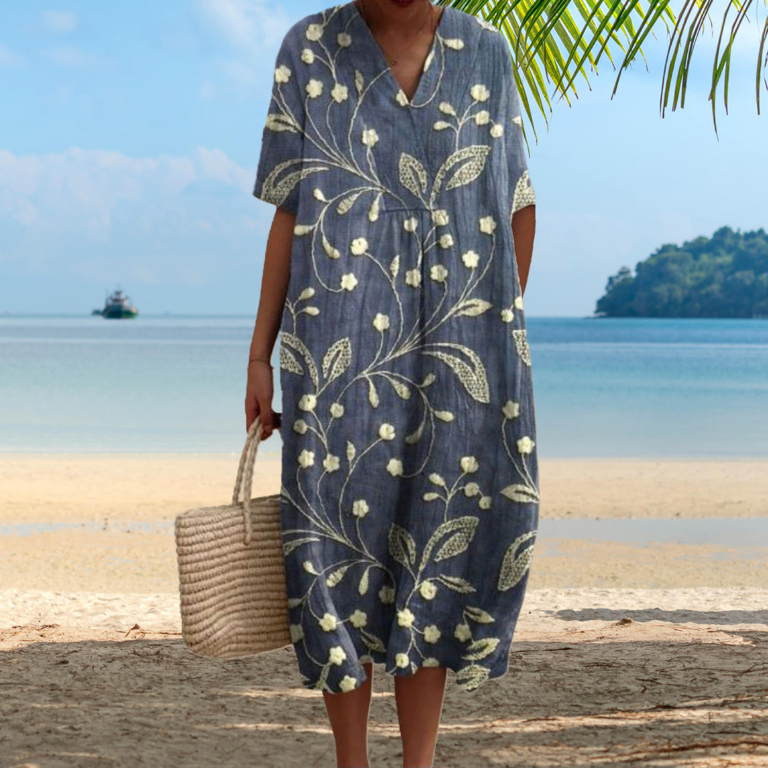 Lora - Colorful Floral Summer Dress