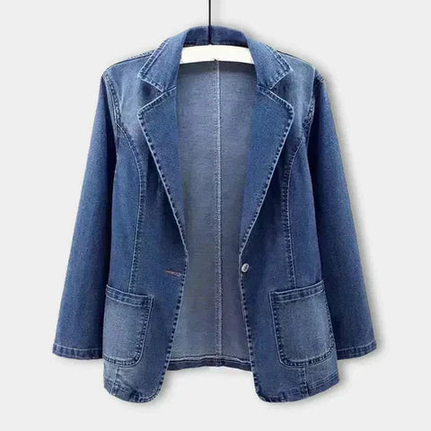 Bogumiła - Stylish Denim Blazer