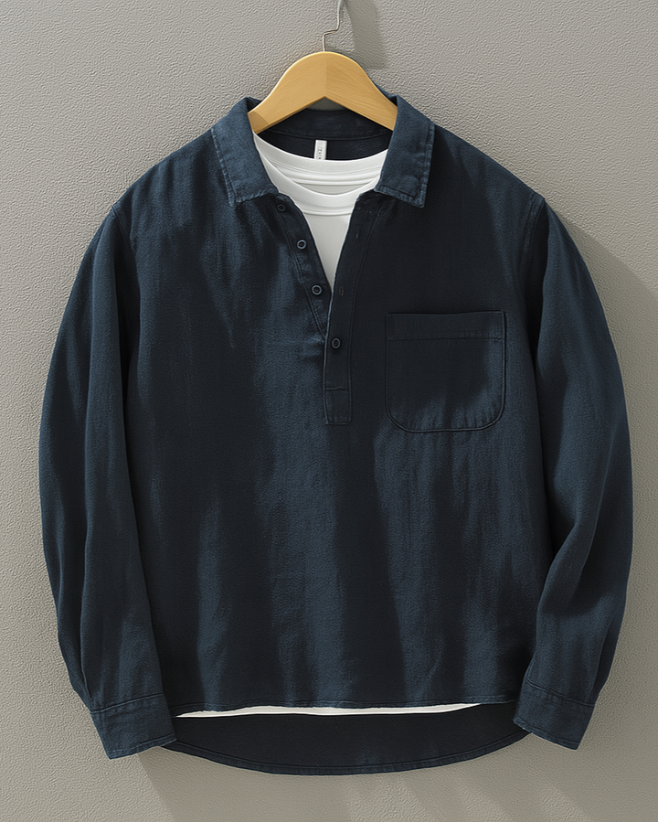 Antuan - Comfortable Long Sleeve Shirt With Front Pocket
