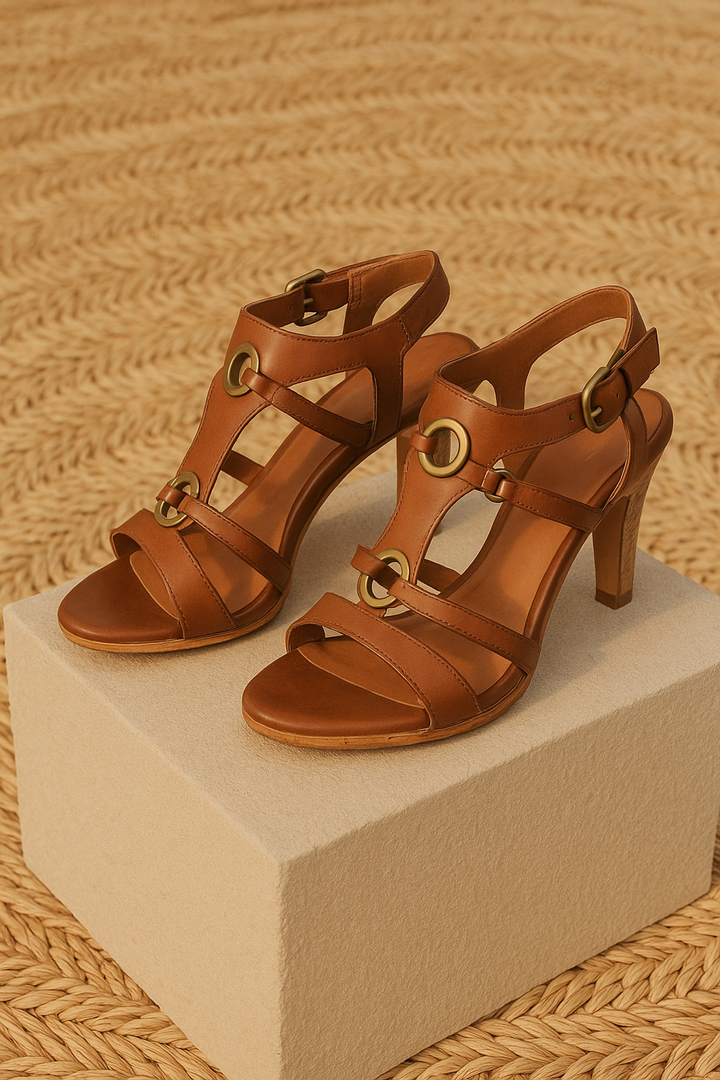 Terese - High Heel Sandals with Buckle Strap