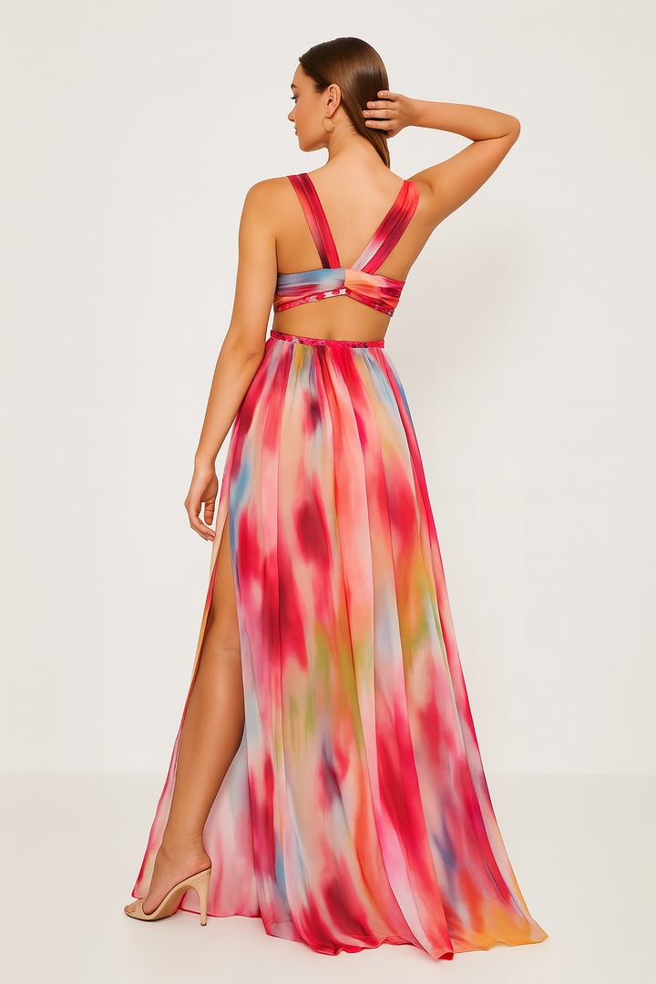 Maggie - Fashionable Painted Maxi Dress