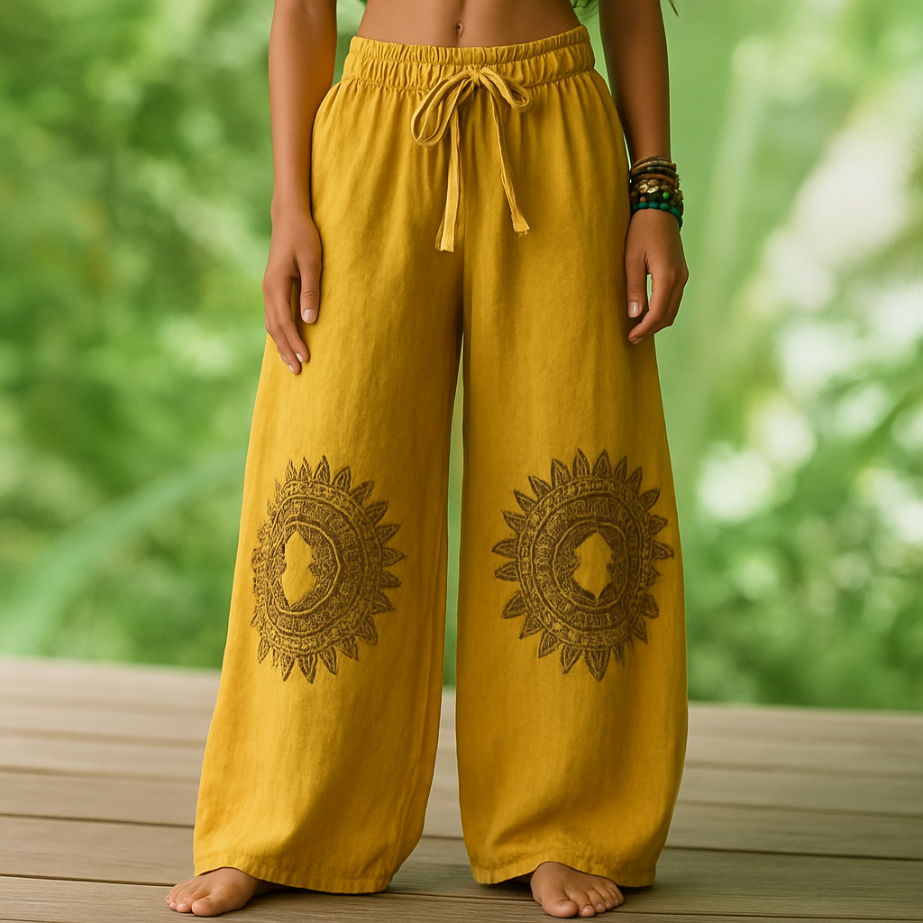 Gladys - Comfortable Bohemian Yoga Pants