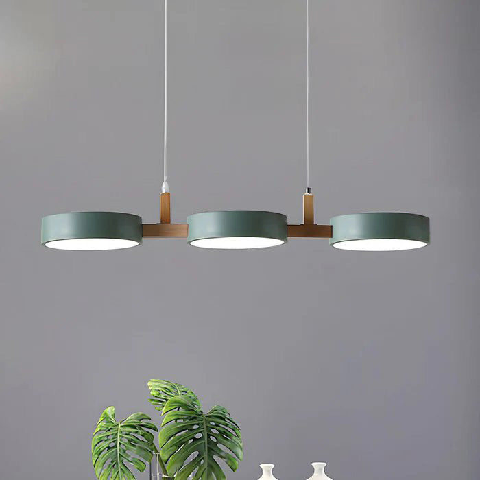 Lumévo - Cylinder Pendant Lamp Scandinavian Metal And Wood Design
