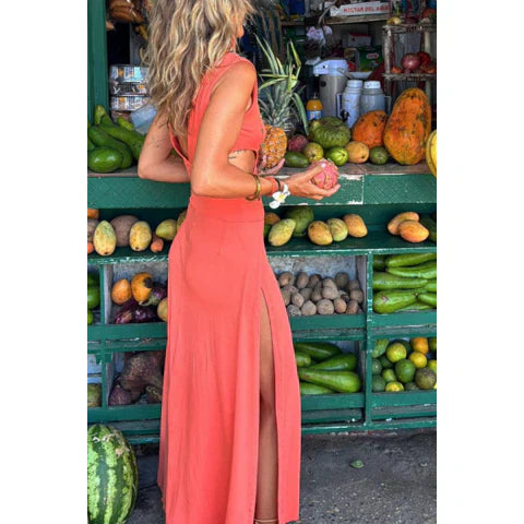 Teigra - Stretchy Slit Dress