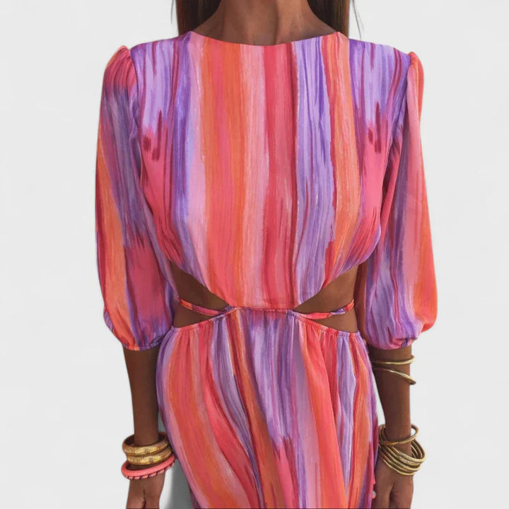 Azevedo - Elegant Long Dress With Cuts