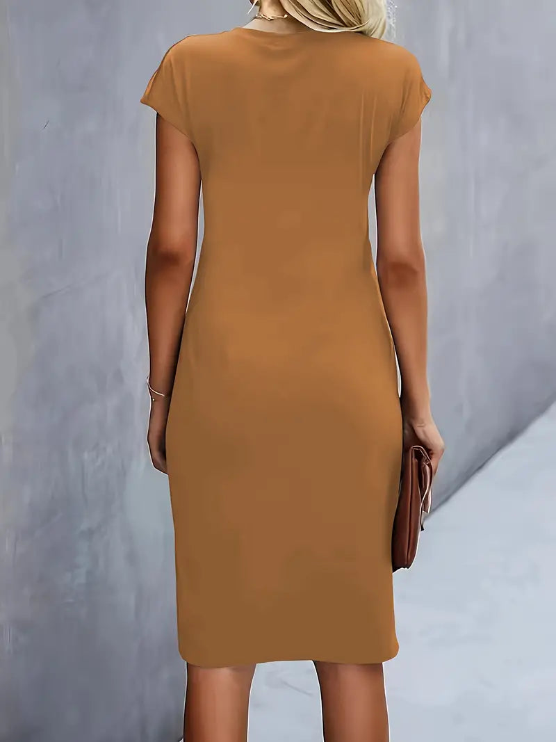 Adelina - Stylish Round Neck Dress