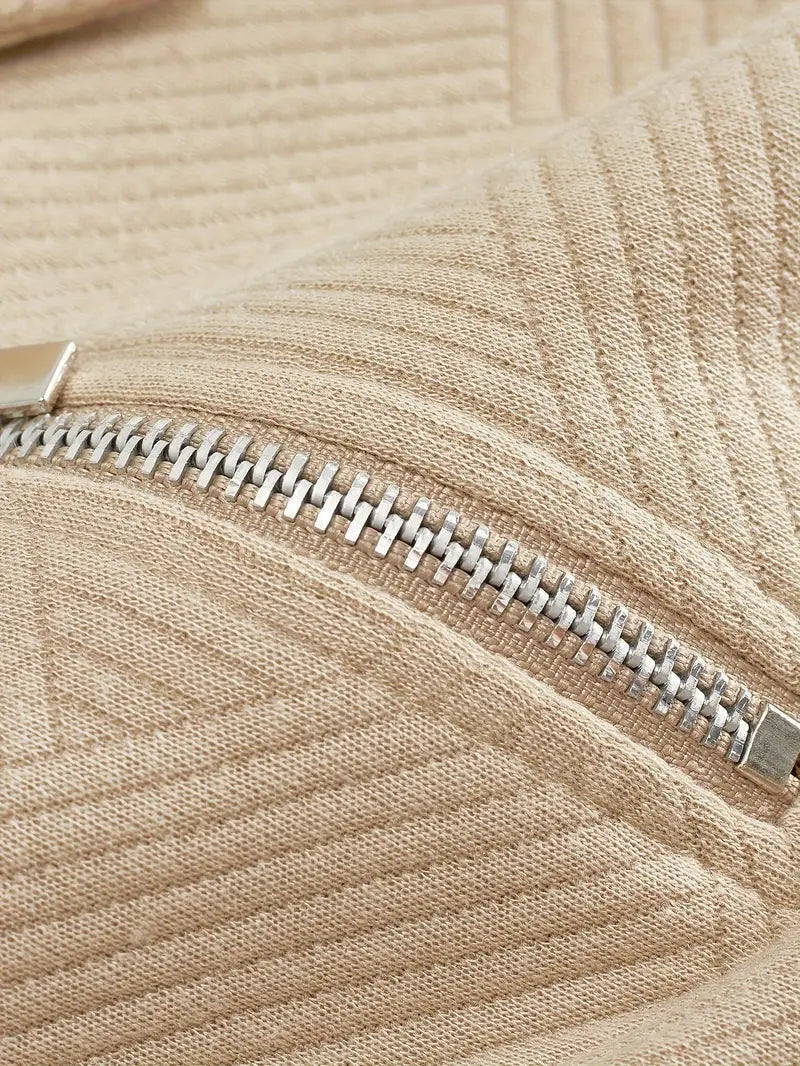 Baldrick - Vintage Sweatshirt with Zipper and Geometric Design