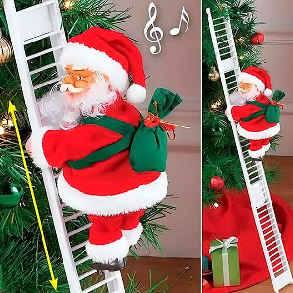 ClimbingLadder - Santa Claus Climbs up the Ladder