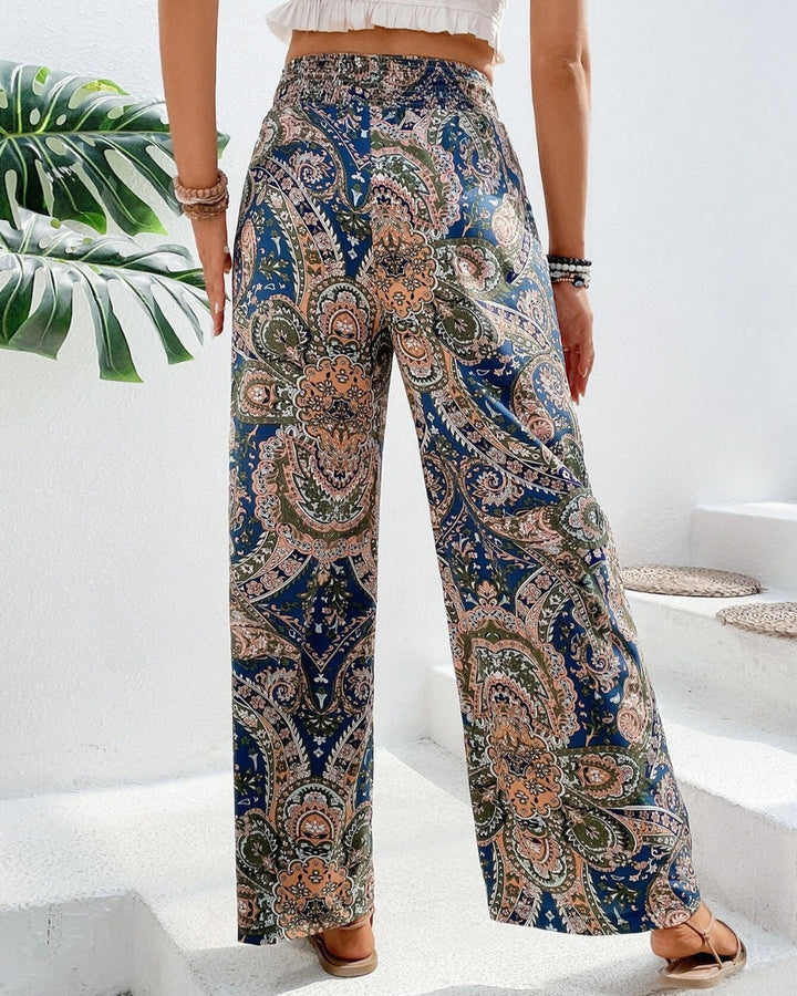 Narella - Paisley Print Wide Leg Pant