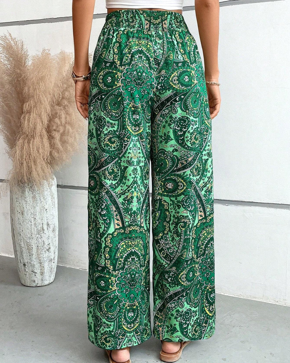 Narella - Paisley Print Wide Leg Pant